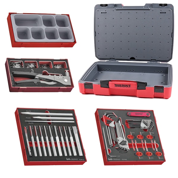 137 Piece Punch/Chisel, Hex/TX & Rivet Gun Foam Kit